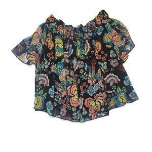 Love, Fire. Floral Lined Blouse. Medium.